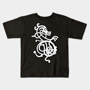 White Norse Serpent Kids T-Shirt